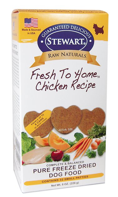 Stewart Raw Naturals Chicken Recipe Patties Grain-Free Freeze-Dried Dog Food