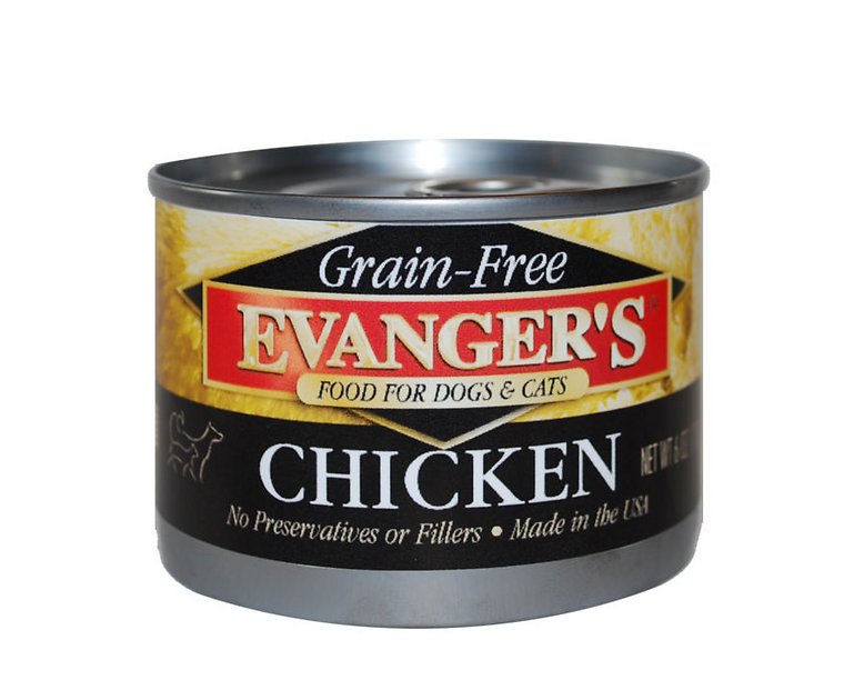 Evanger's Grain-Free Chicken Canned Dog & Cat Food, 6-oz, case of 24