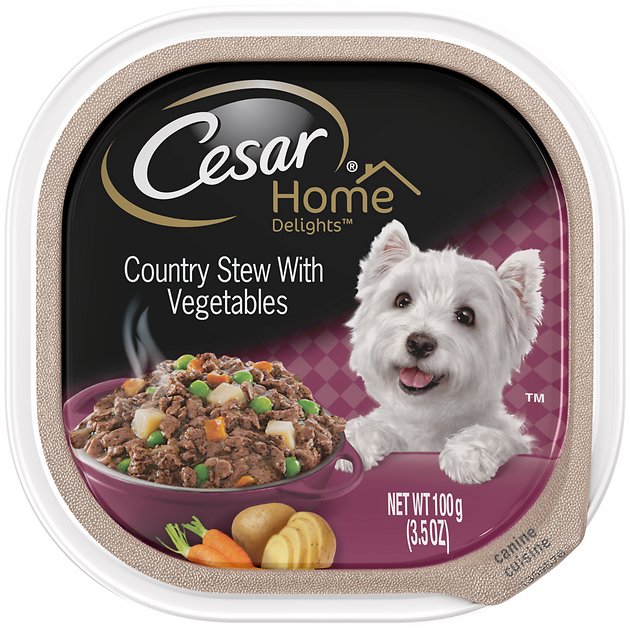 Cesar Home Delights Country Stew with Vegetables Dog Food Trays, 3.5-oz, case of 24