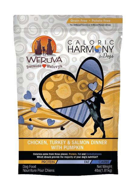 Weruva Caloric Harmony Chicken, Turkey & Salmon Dinner with Pumpkin Grain-Free Dry Dog Food