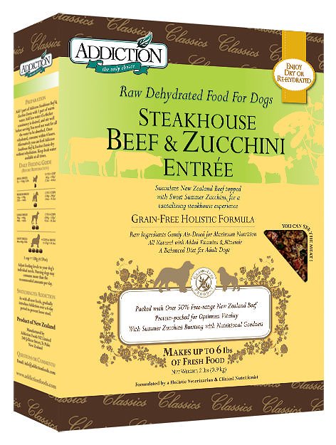 Addiction Grain-Free Steakhouse Beef & Zucchini Entree Raw Dehydrated Dog Food