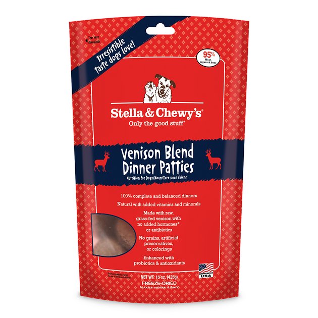 Stella & Chewy's Venison Blend Dinner Patties Grain-Free Freeze-Dried Dog Food