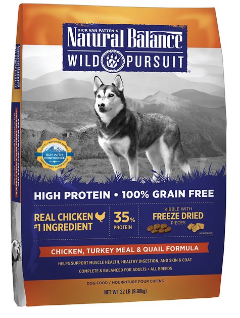 Natural Balance Wild Pursuit Chicken, Turkey Meal & Quail Formula Grain-Free Dry Dog Food