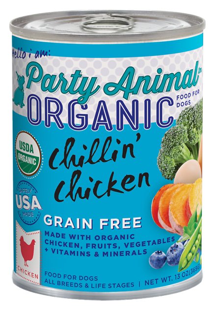 Party Animal Chillin' Chicken Grain-Free Recipe Canned Dog Food, 13-oz, case of 12