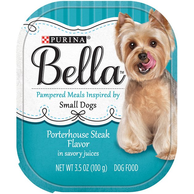 Purina Bella Porterhouse Steak Flavor in Savory Juices Small Breed Dog Food Trays, 3.5-oz, case of 12