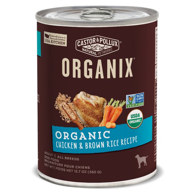 Castor & Pollux Organix Organic Chicken & Brown Rice Recipe Adult Canned Dog Food, 12.7-oz, case of 12